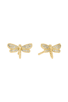 DRAGONFLY PAVE STUD- GOLD/CUBIC ZIRCONIUM - Earrings - Sassanova