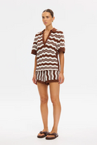 SARAH KNIT POLO TOP - Blouses - Sassanova