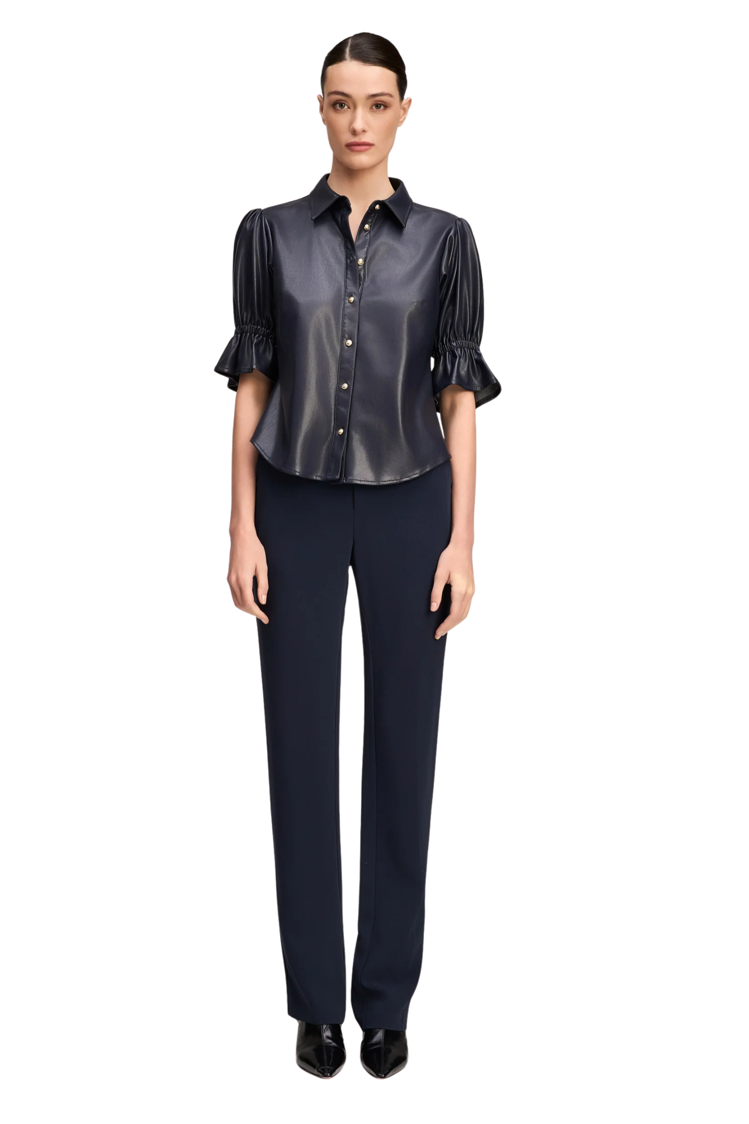 LITE VEGAN LEATHER FIONA TOP Sassanova