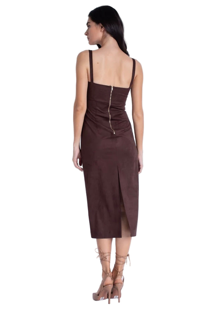 OLIVIA SUEDE MIDI DRESS
sassanova