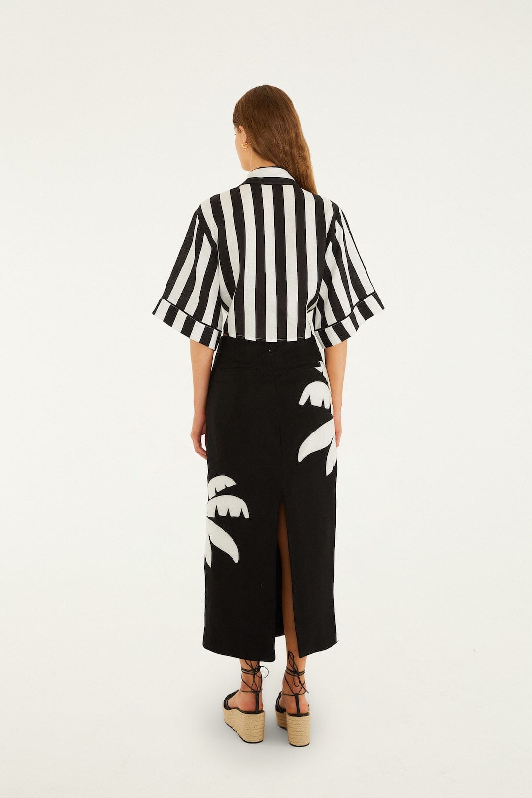 PALM TREE MAXI SKIRT - Skirts - Sassanova