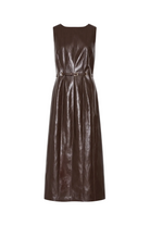 ELSIE VEGAN LEATHER MIDI DRESS Sassanova