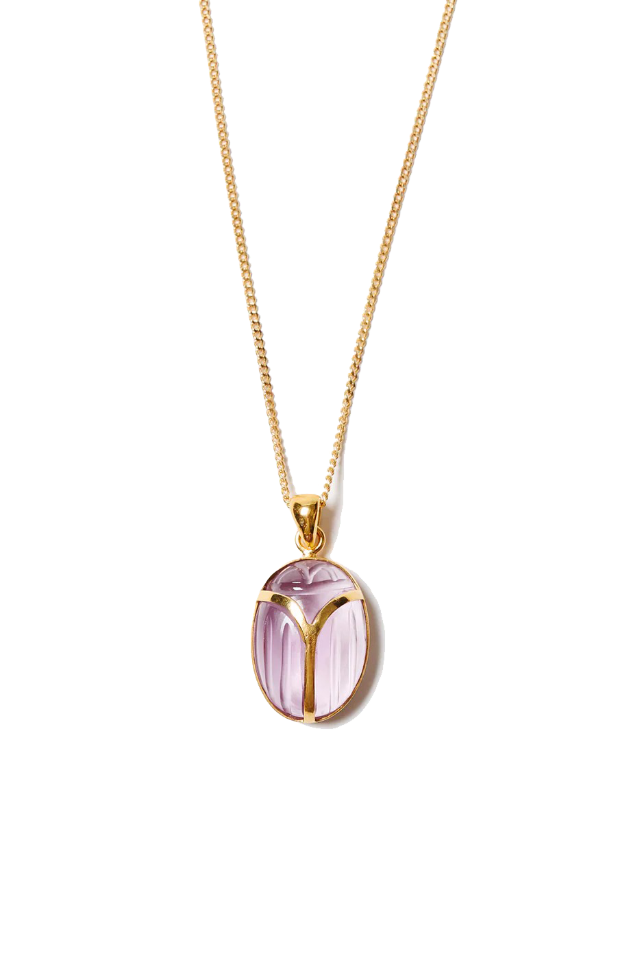 SCARAB NECKLACE- AMETHYST - Necklaces - Sassanova