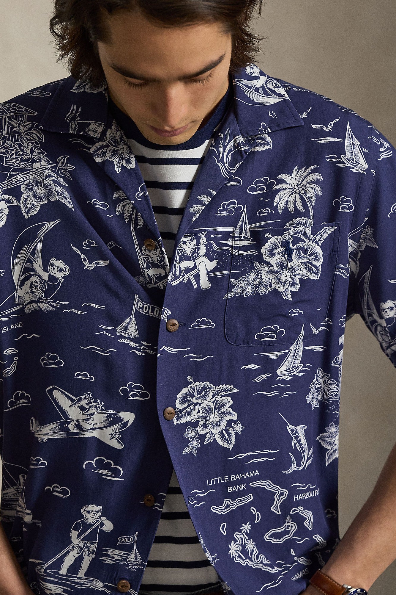 SHORT SLEEVE PLAINWEAVE CAMP SHIRT - Short Sleeve Shirts - Novaman