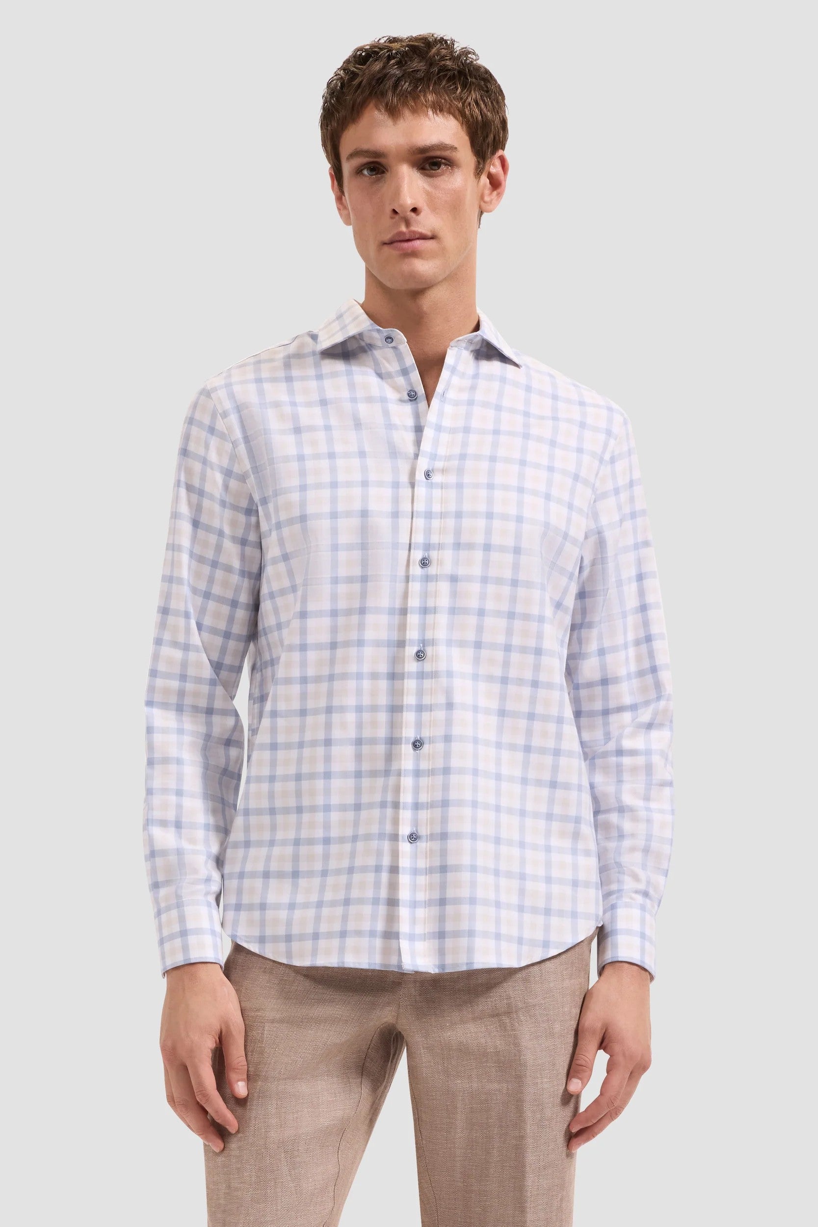 LONG SLEEVE AXEL WOVEN SHAPED SPORT SHIRT - Long Sleeved Shirts - Novaman
