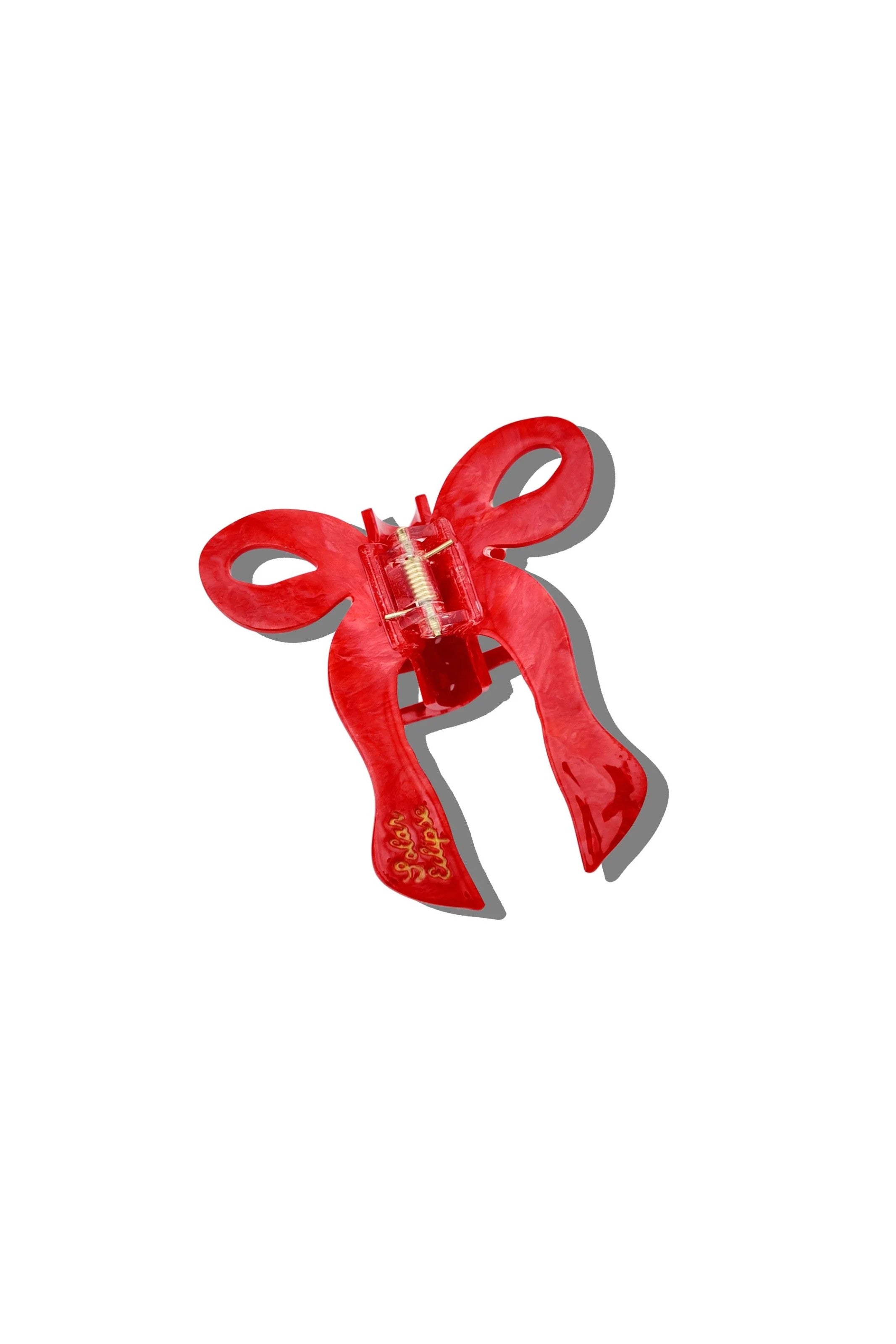 HAND PAINTED RED BOW HAIR CLAW CLIP - Keychains - Sassanova