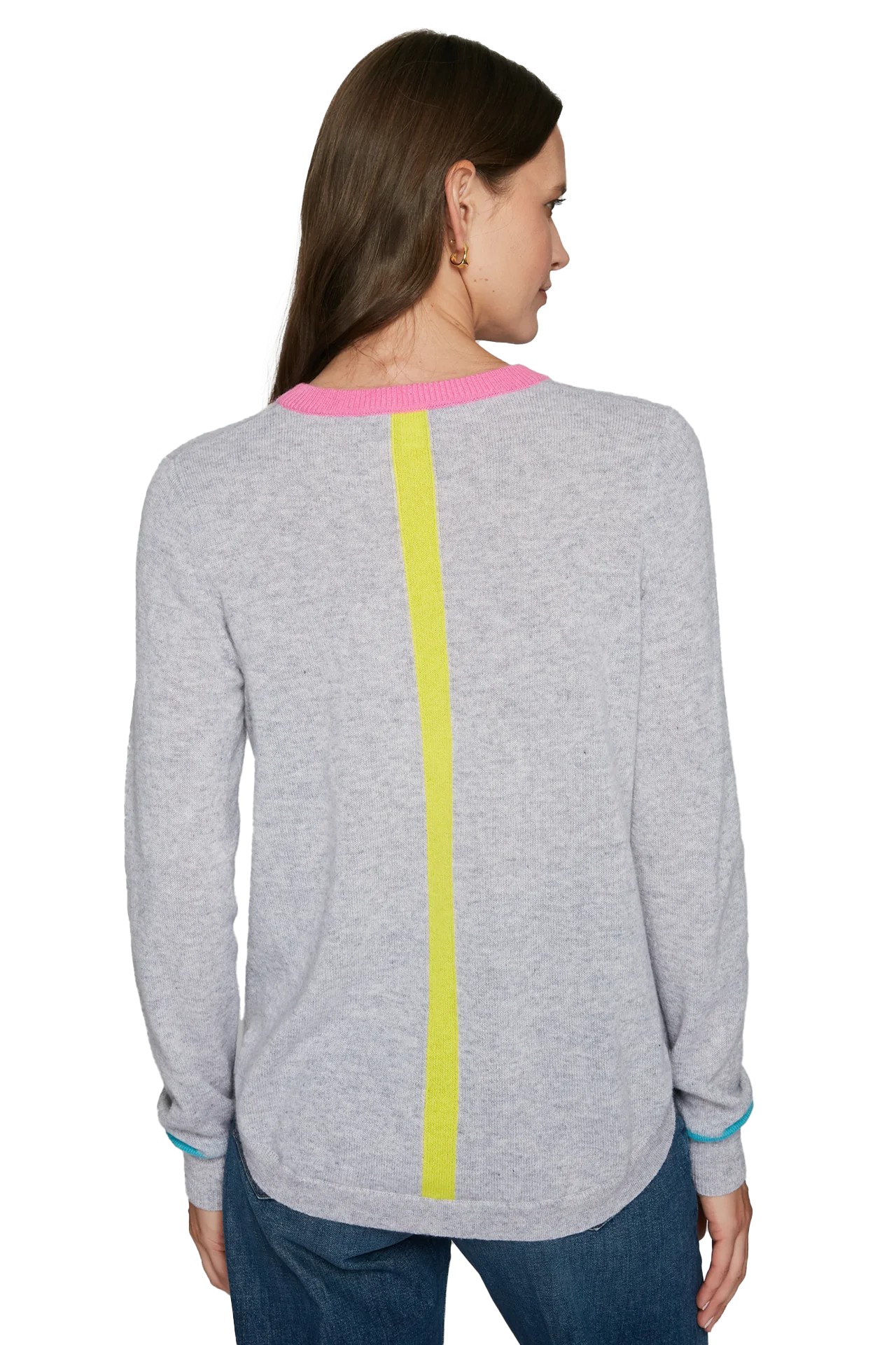 SHIRTTAIL CREW W/ POP COLORS - Sweaters - Sassanova