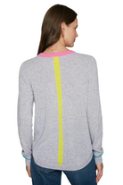 SHIRTTAIL CREW W/ POP COLORS - Sweaters - Sassanova