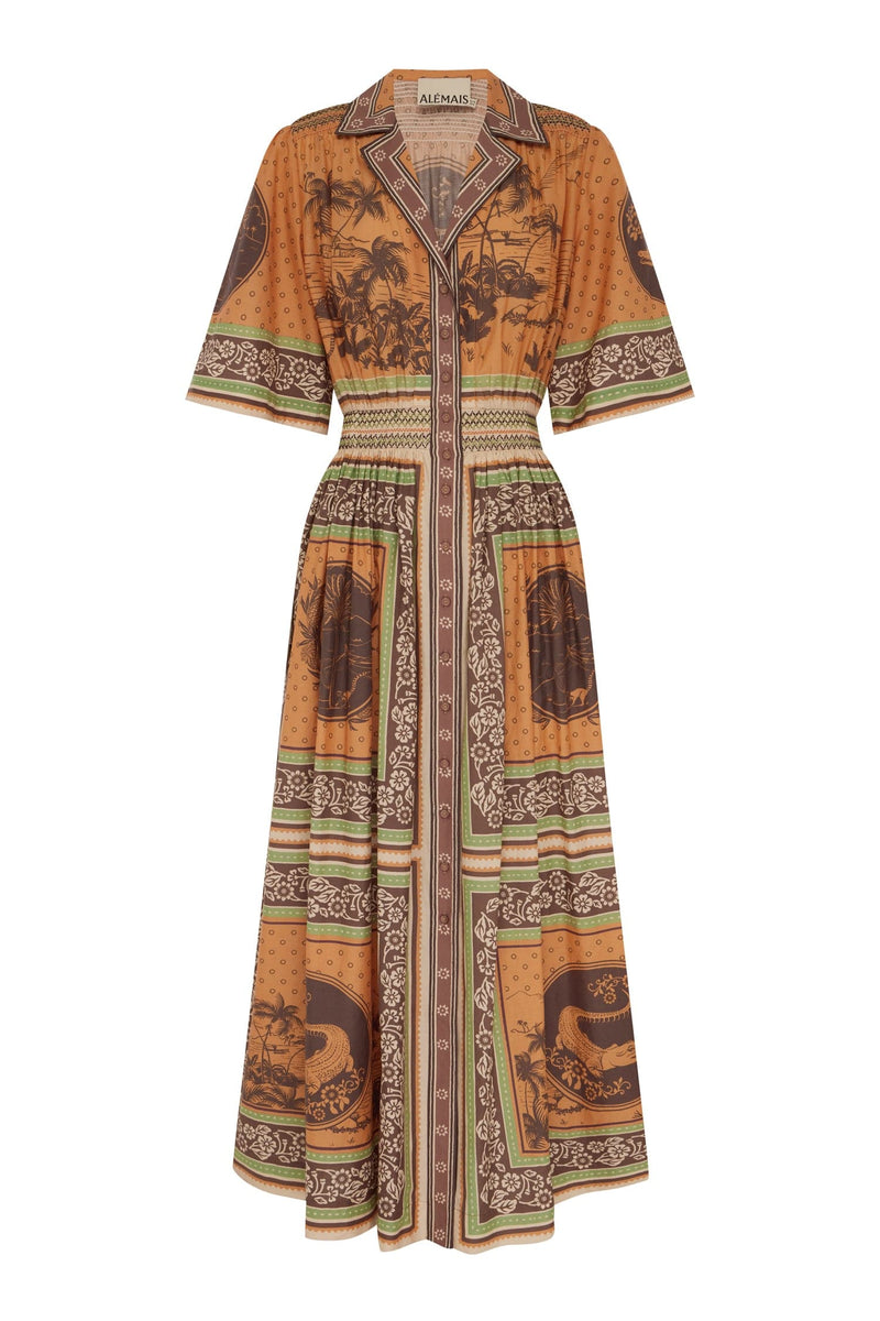 ALBERTA SMOCKED SHIRTDRESS
