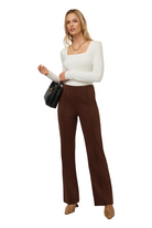 ELLIE FAUX SUEDE BOOTCUT PANTS Sassanova