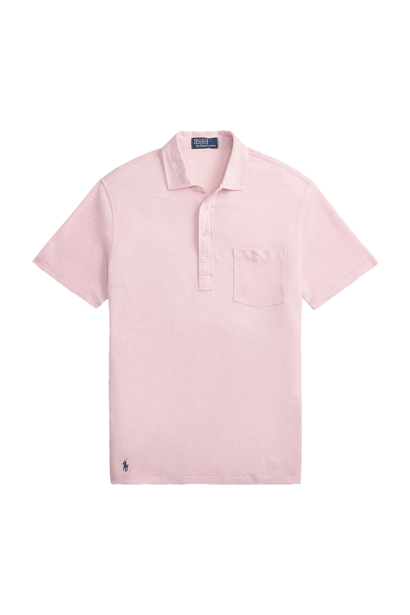 SHORT SLEEVE LINEN PIQUE POLO