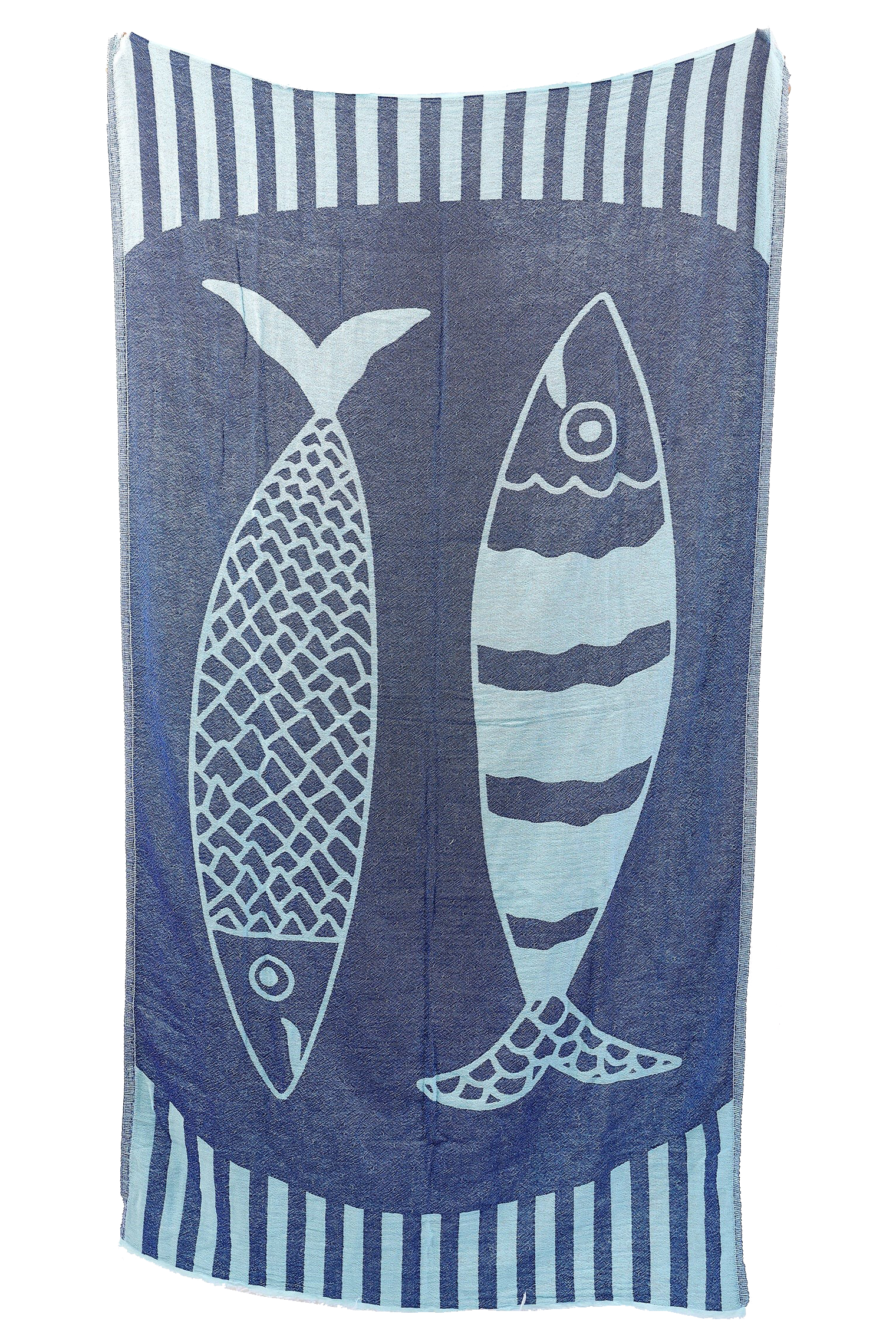 NOVELTY DOUBLE FISH TURKISH TOWEL - Swim - Sassanova
