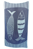 NOVELTY DOUBLE FISH TURKISH TOWEL - Swim - Sassanova