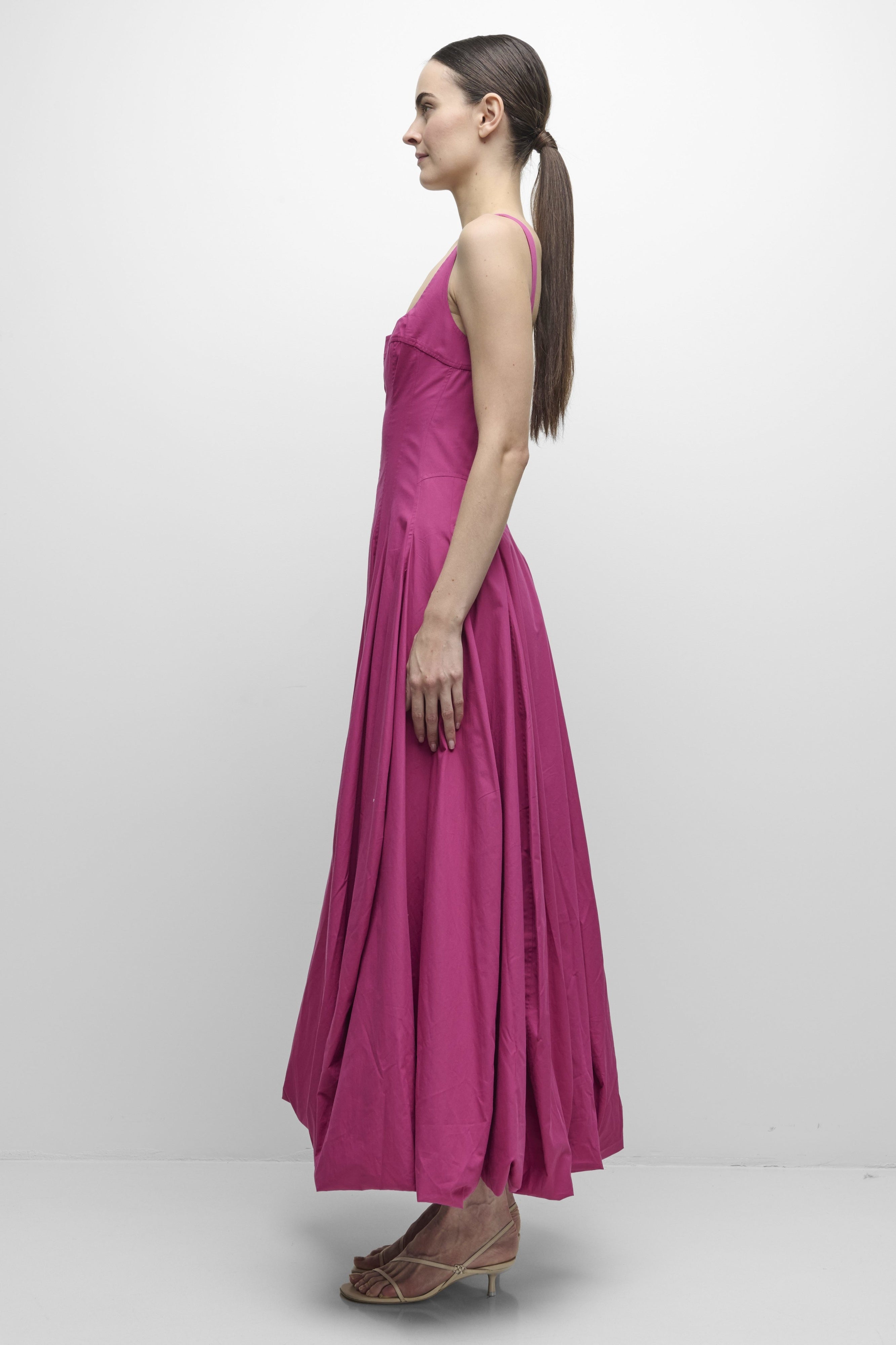 HALLY COTTON BUBBLE MIDI DRESS - Dresses - Sassanova