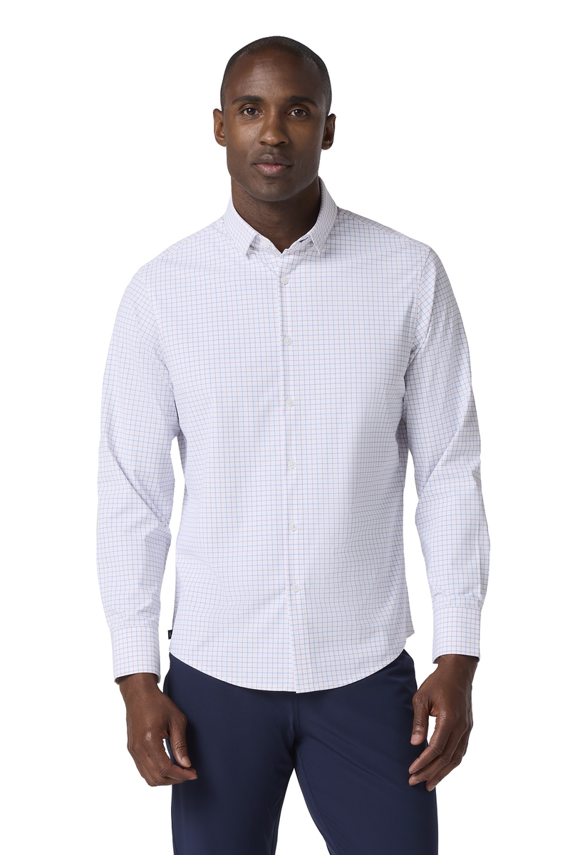 Leeward No Tuck Lilac Madison Check Dress Shirt Leeward No Tuck Lilac Madison Check Dress Shirt