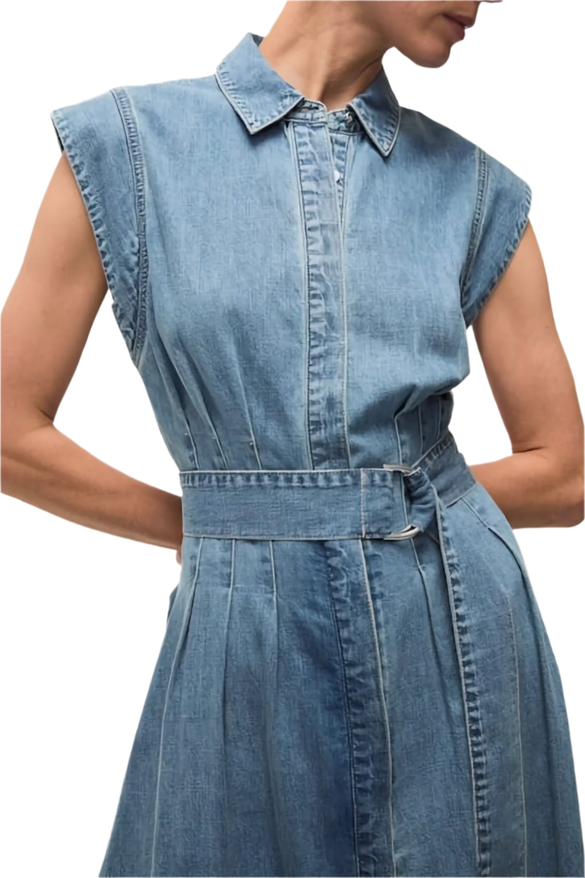 LORETA DENIM DRESS-SASSANOVA