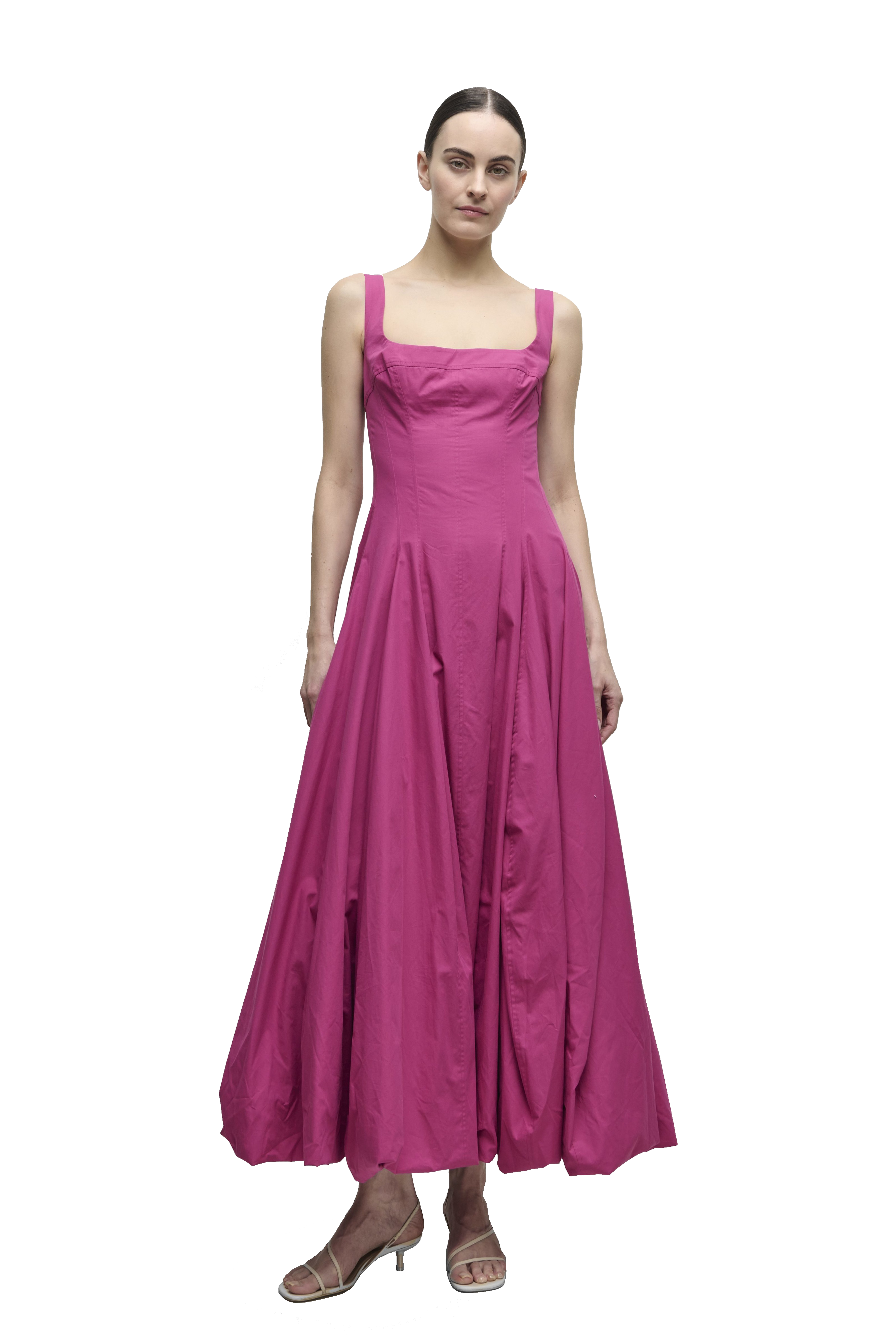 HALLY COTTON BUBBLE MIDI DRESS - Dresses - Sassanova