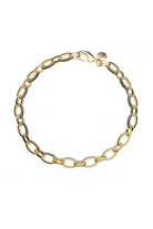 LONG & SHORT OF IT BLACK ENAMEL CHUNKY CHAIN - sassanova