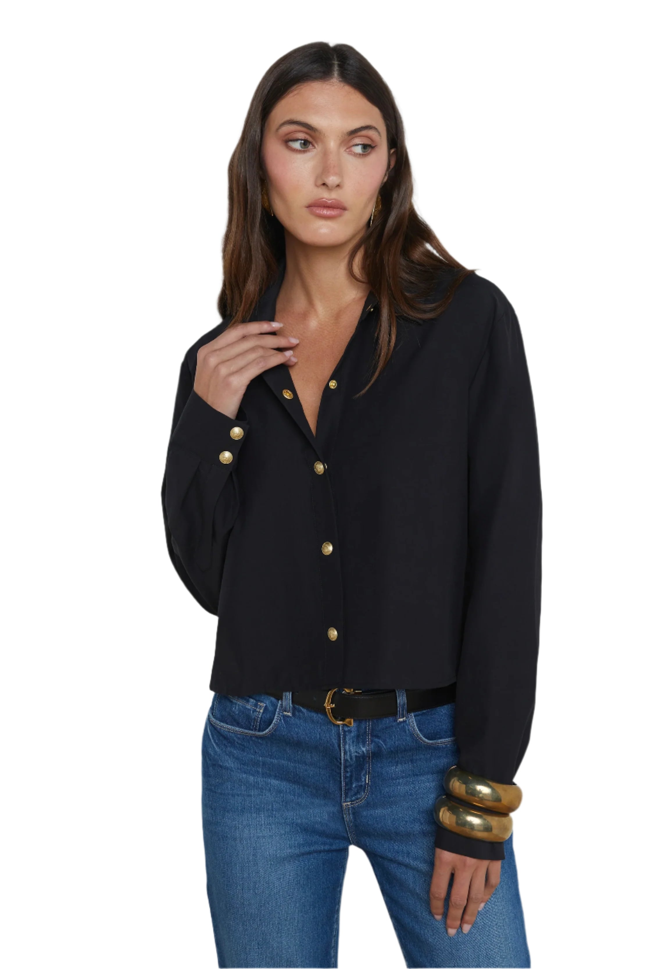COSETTE CROP HI LOW SHIRT
