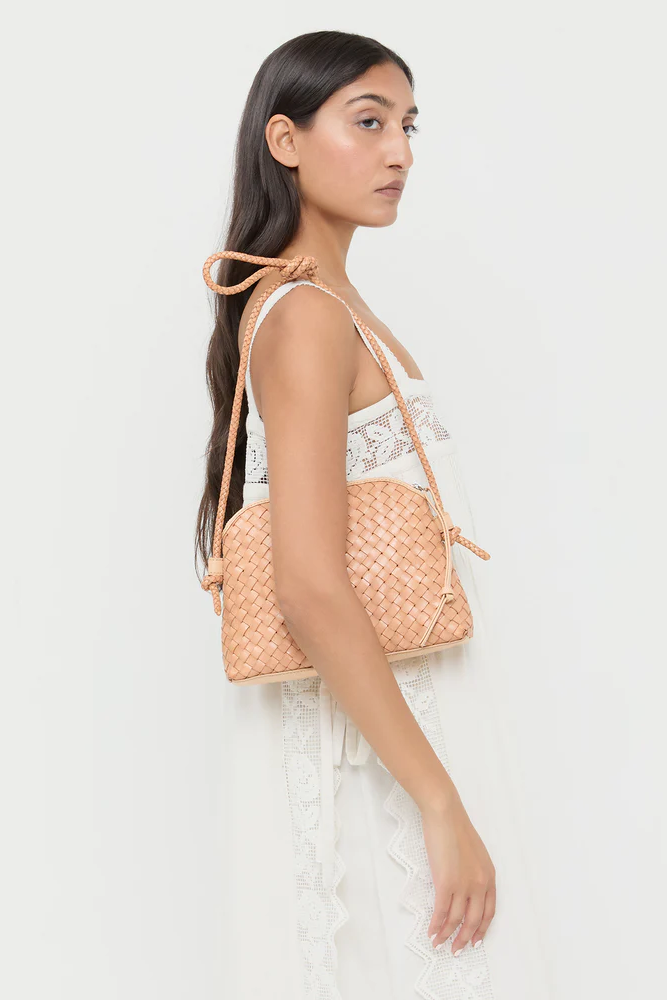 MALLORY WOVEN CROSSBODY - Handbags - Sassanova