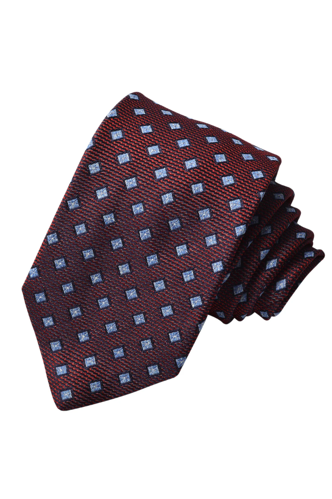 MICRO MEDALLION SILK TIE RED OS - Ties - Novaman
