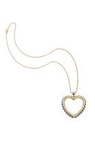 LOVE YOU TO MOON AND BACK HEART PENDANT- CLASSIC ROLO CHAIN Sassanova