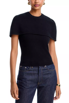 YUKI SHORT SLEEVE CAPE TOP Sassanova