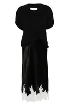 DRAPED T-SHIRT SLIP COMBO DRESS - Dresses - Sassanova