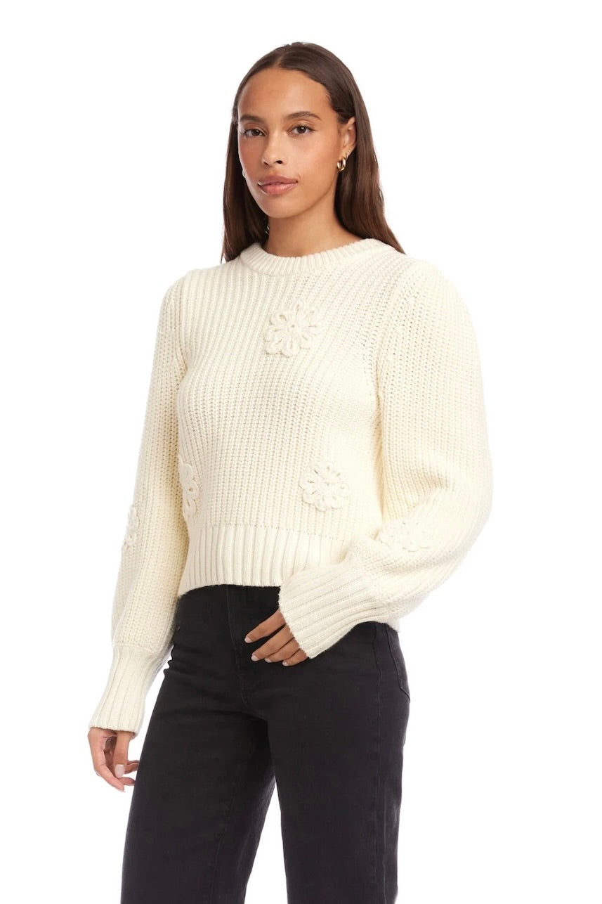 BRYLEE FLORAL SWEATER - Sweaters -Sassanova