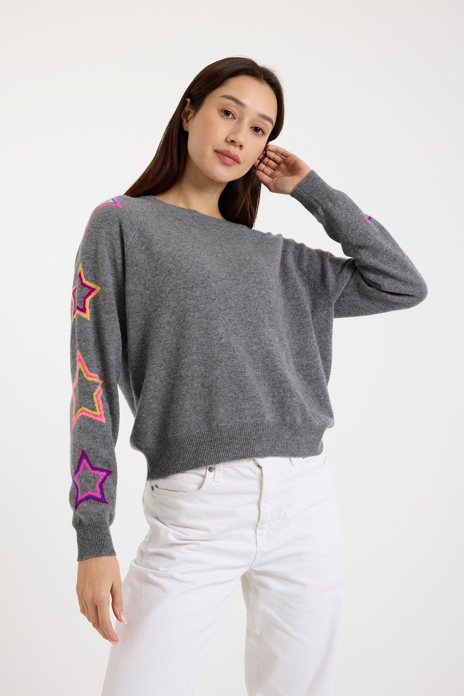 POP STAR SLEEVE CREW - Sweaters - Sassanova