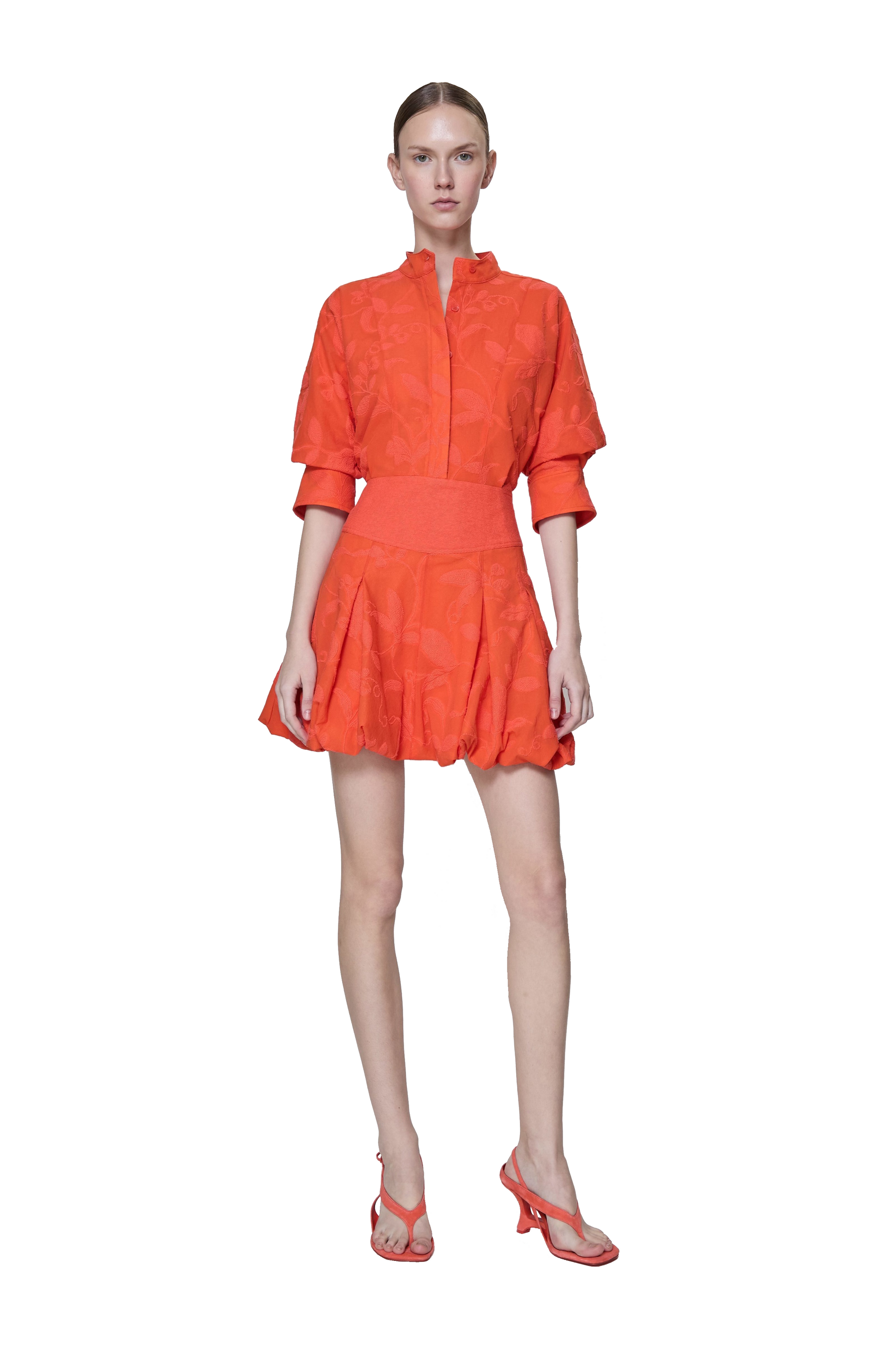 simkhai effie bubble mini dress Lobster Jacquard Lobster / 4 YGroup_love-galore-long-sleeve-romper this mini is the Looking For You Black Color:Gray Blue