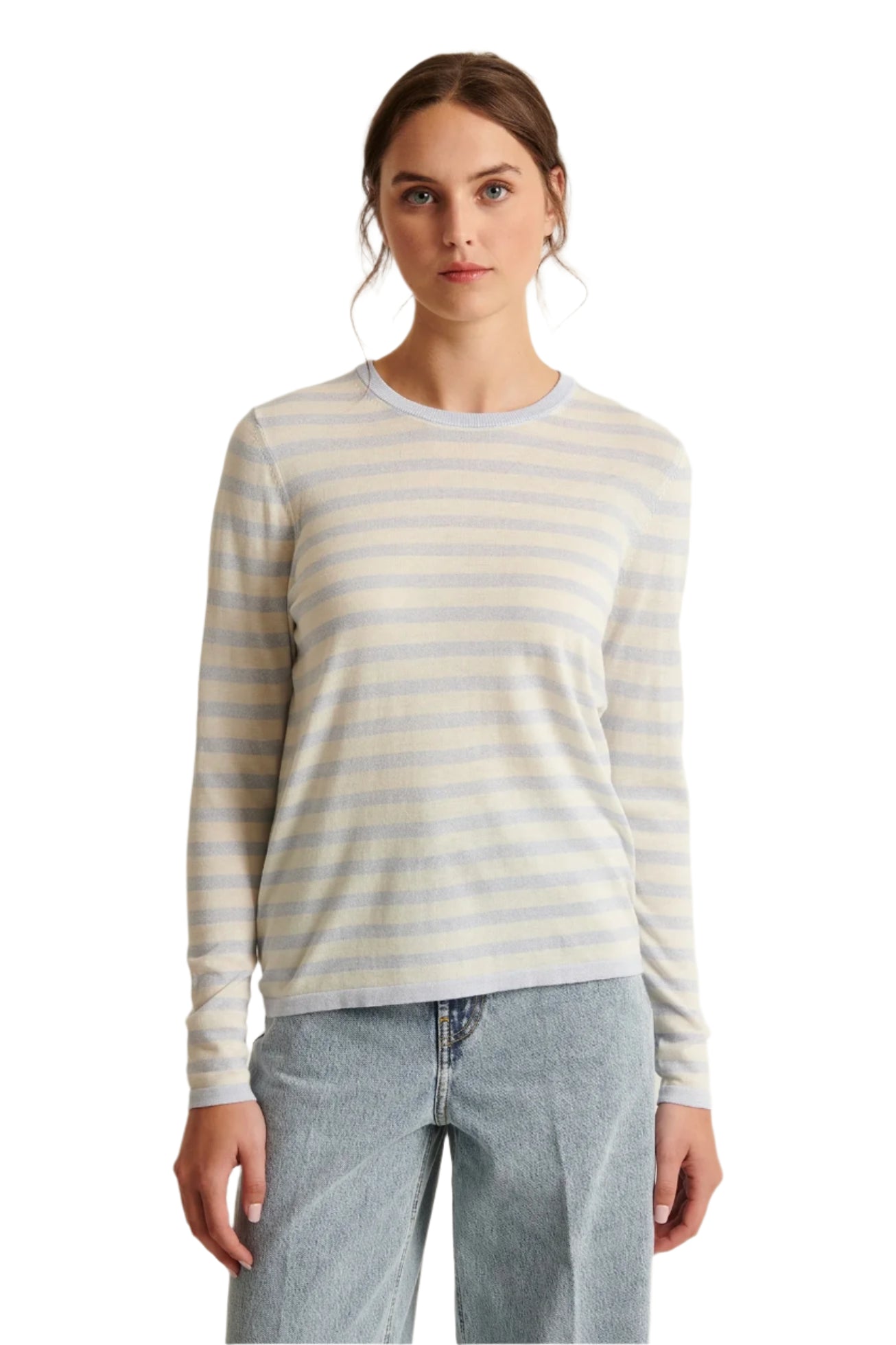 COTTON CUPRO LS CLASSIC STRIPE SWEATER
sassanova