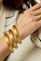 CANNES BANGLE SMALL- GOLD - Bracelets - Sassanova