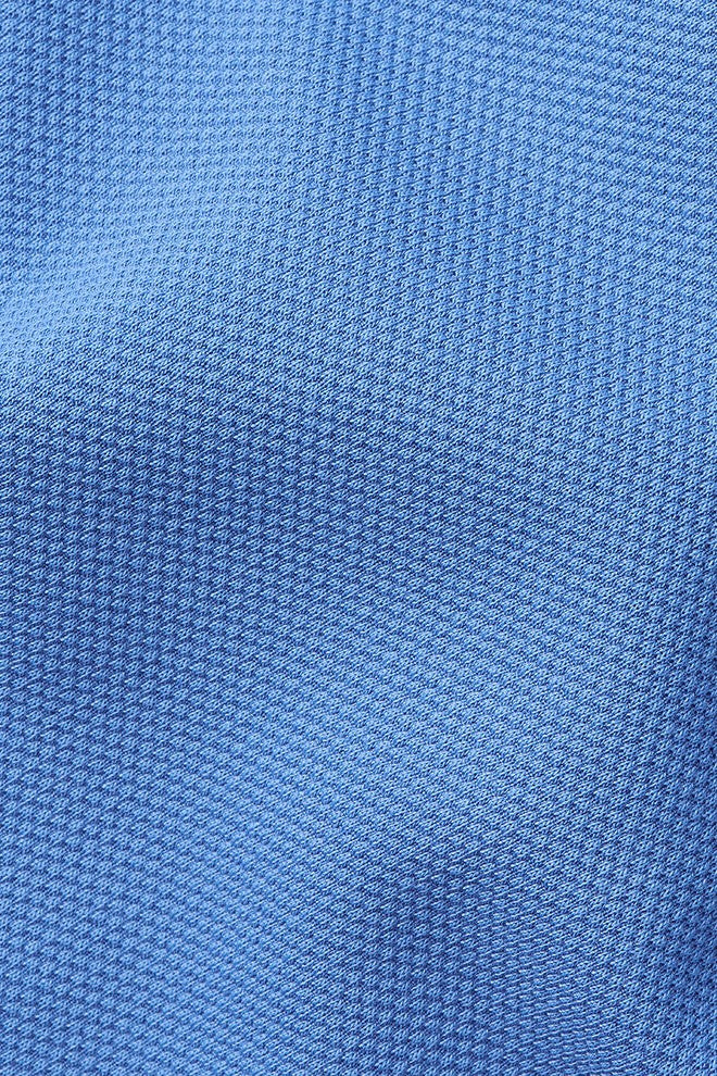 CRADLE PIQUE PERFORMANCE CREW in a solid bright blue color with ribbed hems-novaman