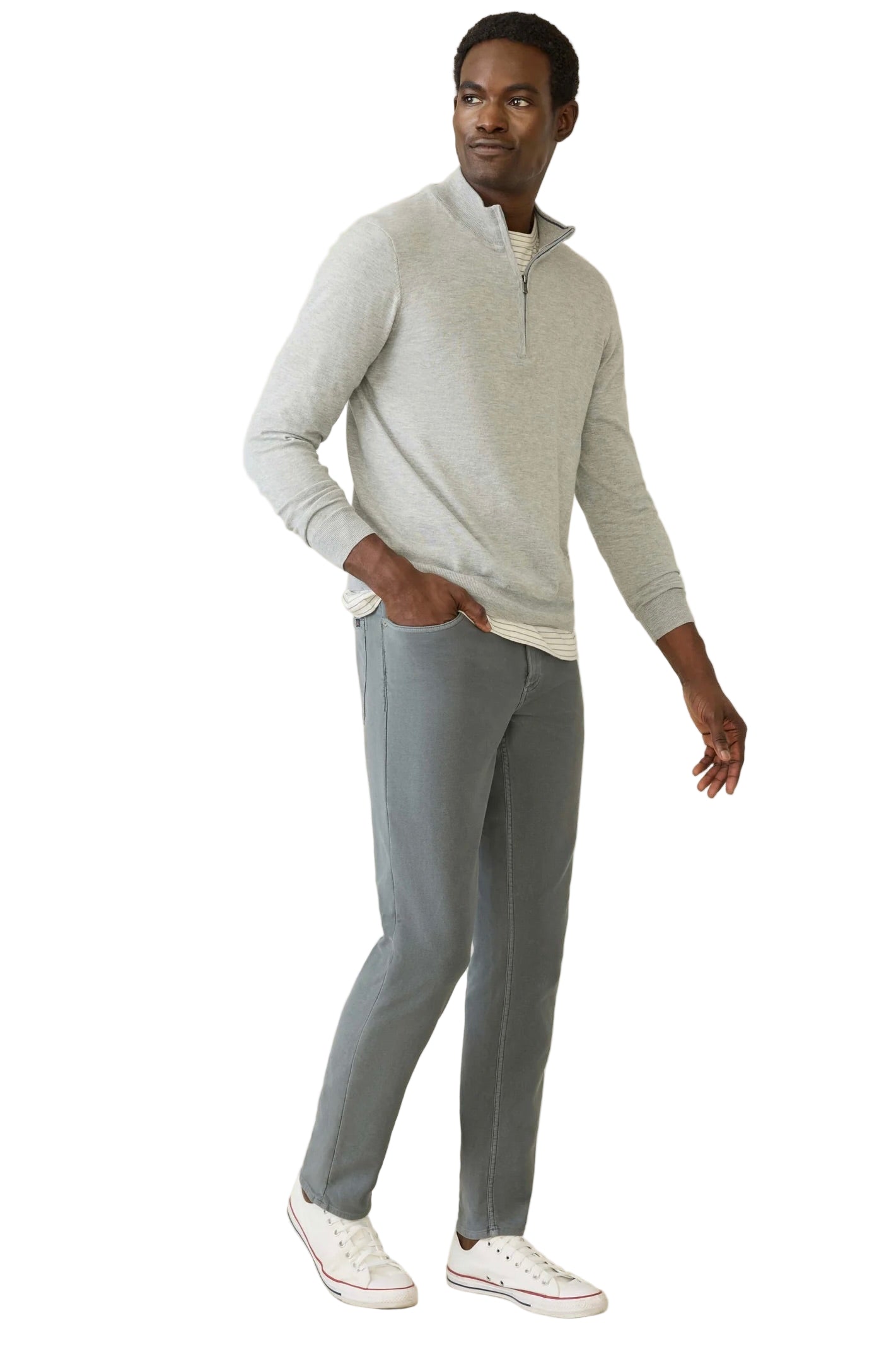 STRETCH TERRY 5 POCKET PANT - Pants - Novaman