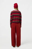 cropped stripe sweater-sassanova