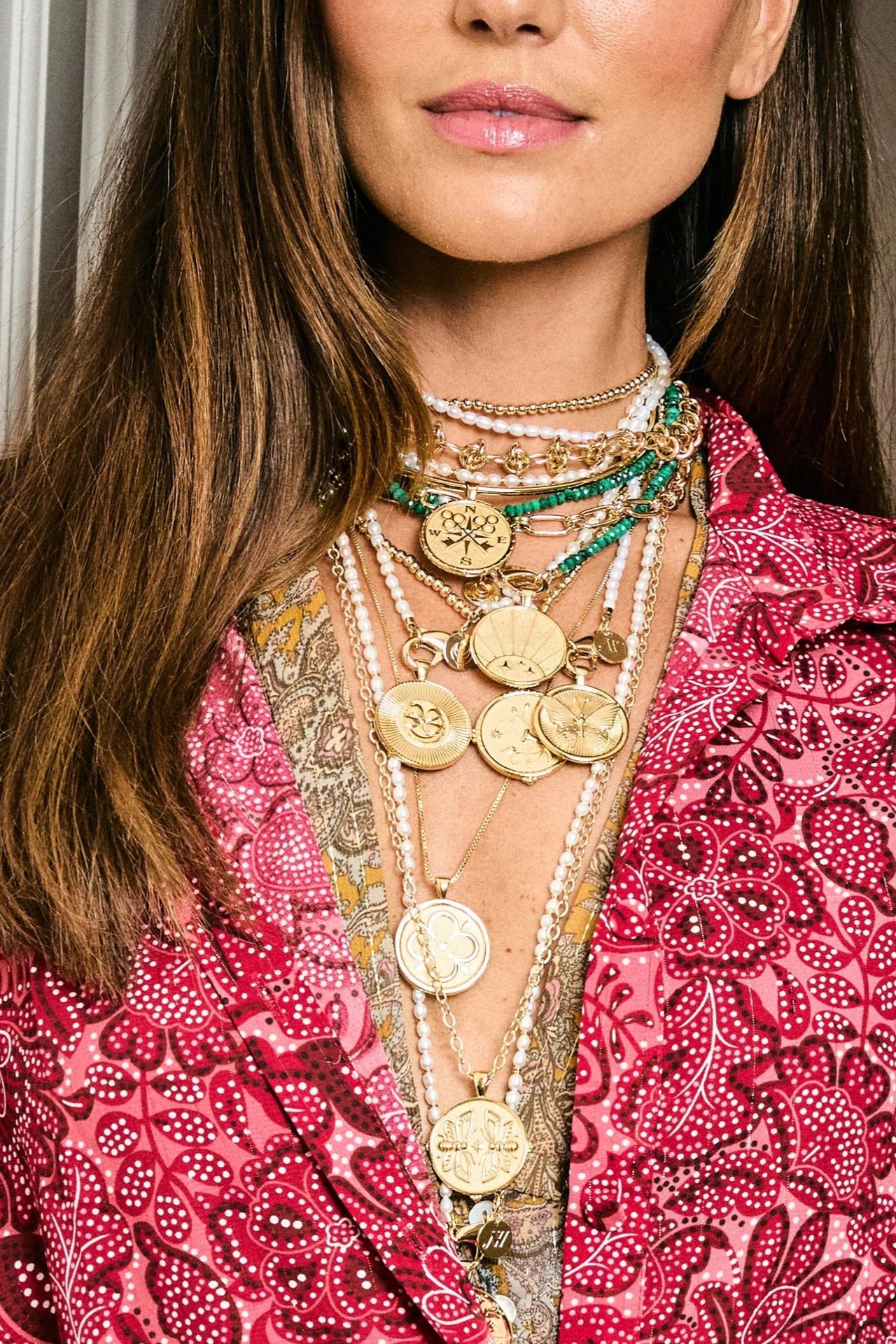 DOUBLE WRAP RICE PEARL NECKLACE- WHT/GOLD-Sassanova