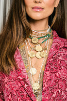 DOUBLE WRAP RICE PEARL NECKLACE- WHT/GOLD-Sassanova