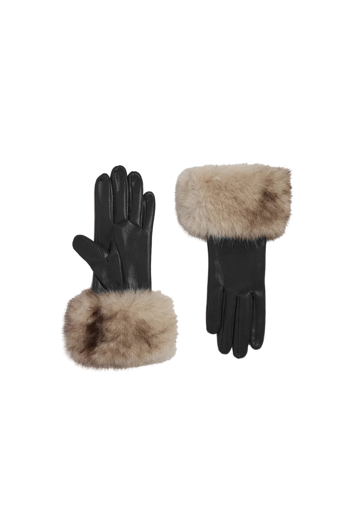 BETTY MINK GLOVES GRAY/NOIR Sassanova