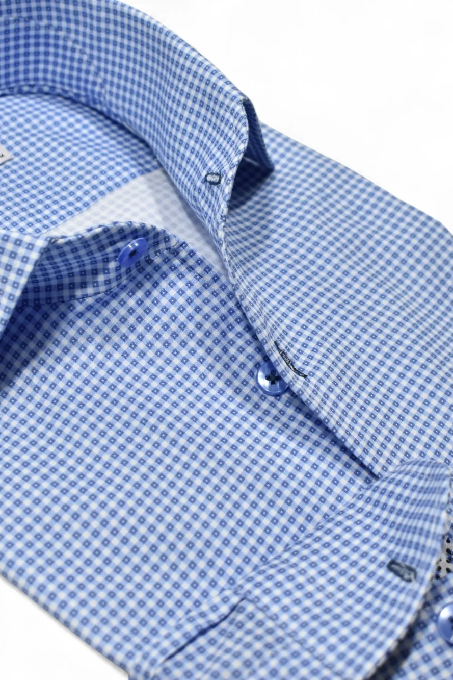 LONG SLEEVE SMALL BOX DRESS SHIRT - Long Sleeved Shirts - Novaman