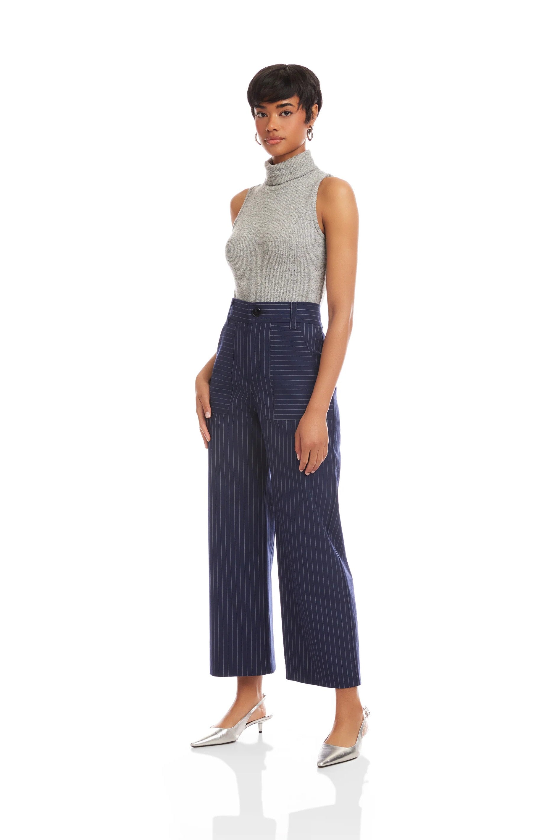 RYLEE CROPPED PANT in Stripe - Pants - Sassanova