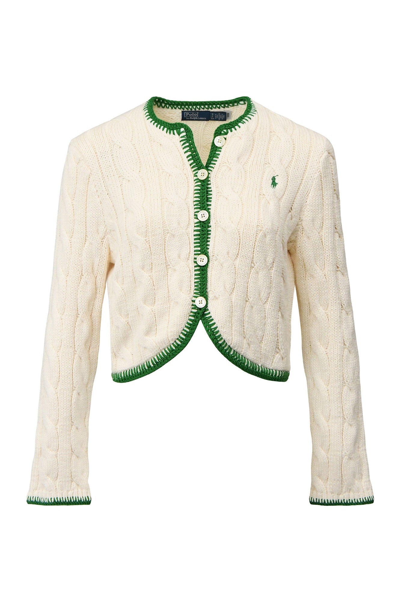 COTTON CREW NECK CARDIGAN - Sweaters - Sassanova