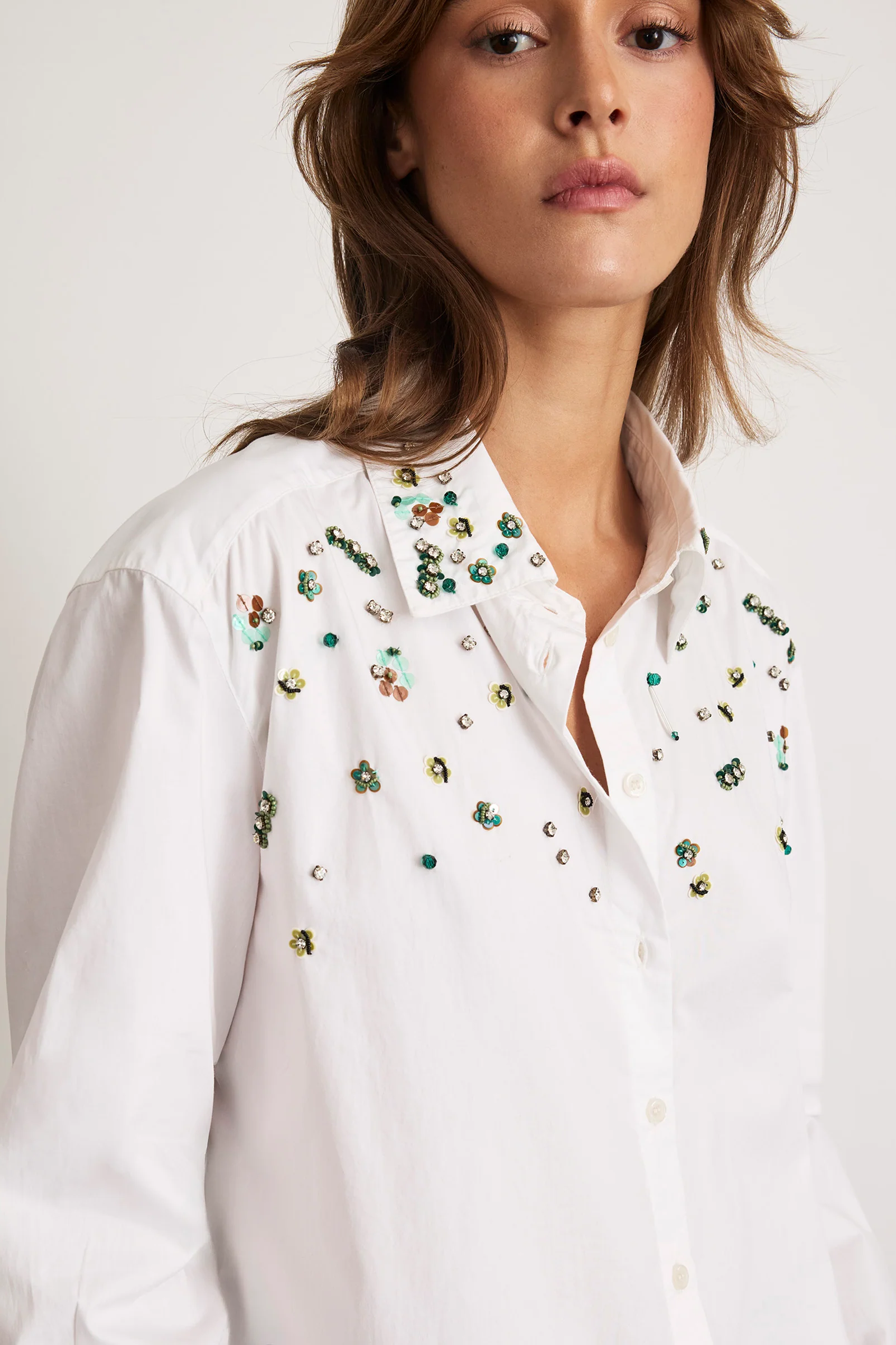 MARGAUX EMBELLISHED TOP - Blouses - Sassanova