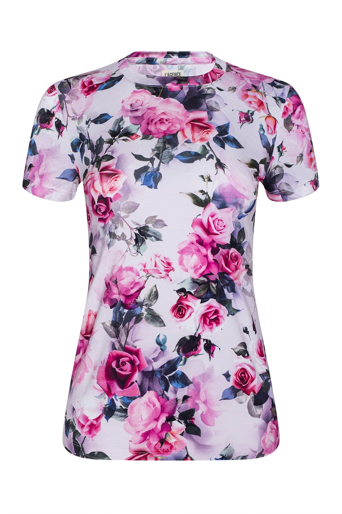 RESSI SHORT SLEEVE WATERCOLOR ROSE TEE - T-shirts - Sassanova