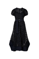TEXTURE ORGANZA BELTED TULIP DRESS Sassanova