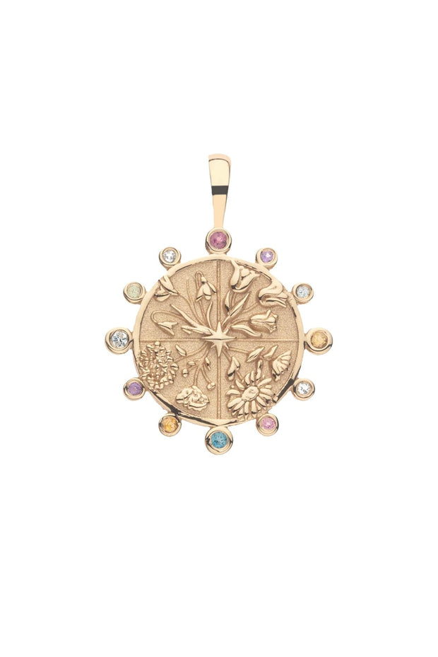 HOPE PETITE EMBELLISHED COIN NECKLACE- SATELLITE CHAIN