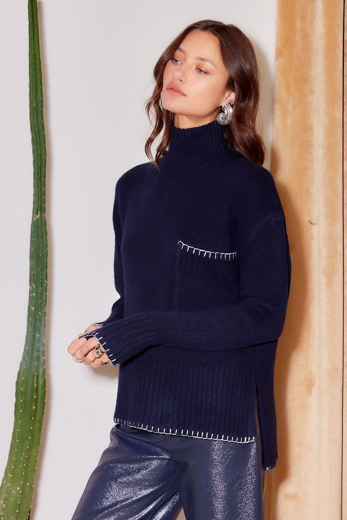 SYLVIE EDGE STITCH SWEATER - Sweaters - Sassanova