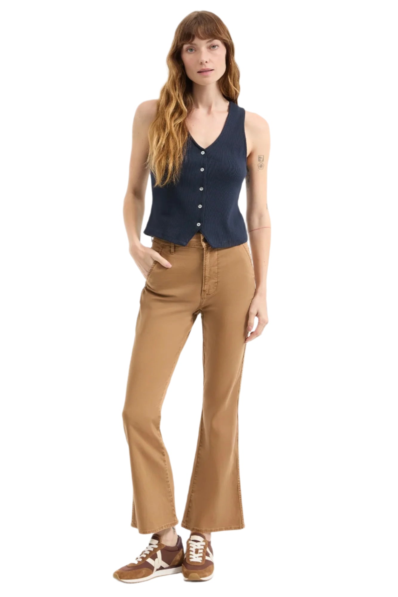 CARSON H/R ANKLE FLARE PANT - Jeans - Sassanova