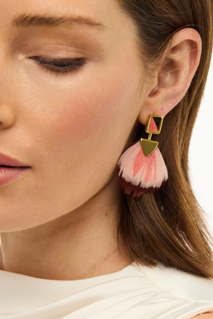 MEGAN DROP BEZEL EARRING - Earrings - Sassanova