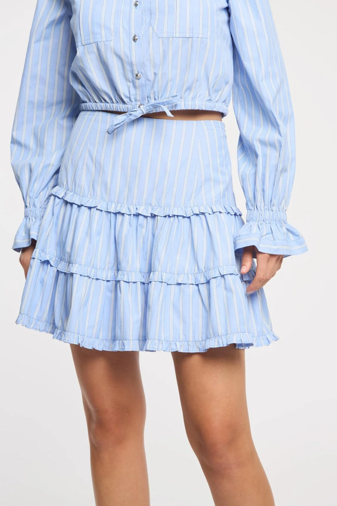 LILI STRIPE THEA SKIRT - Skirts - Sassanova